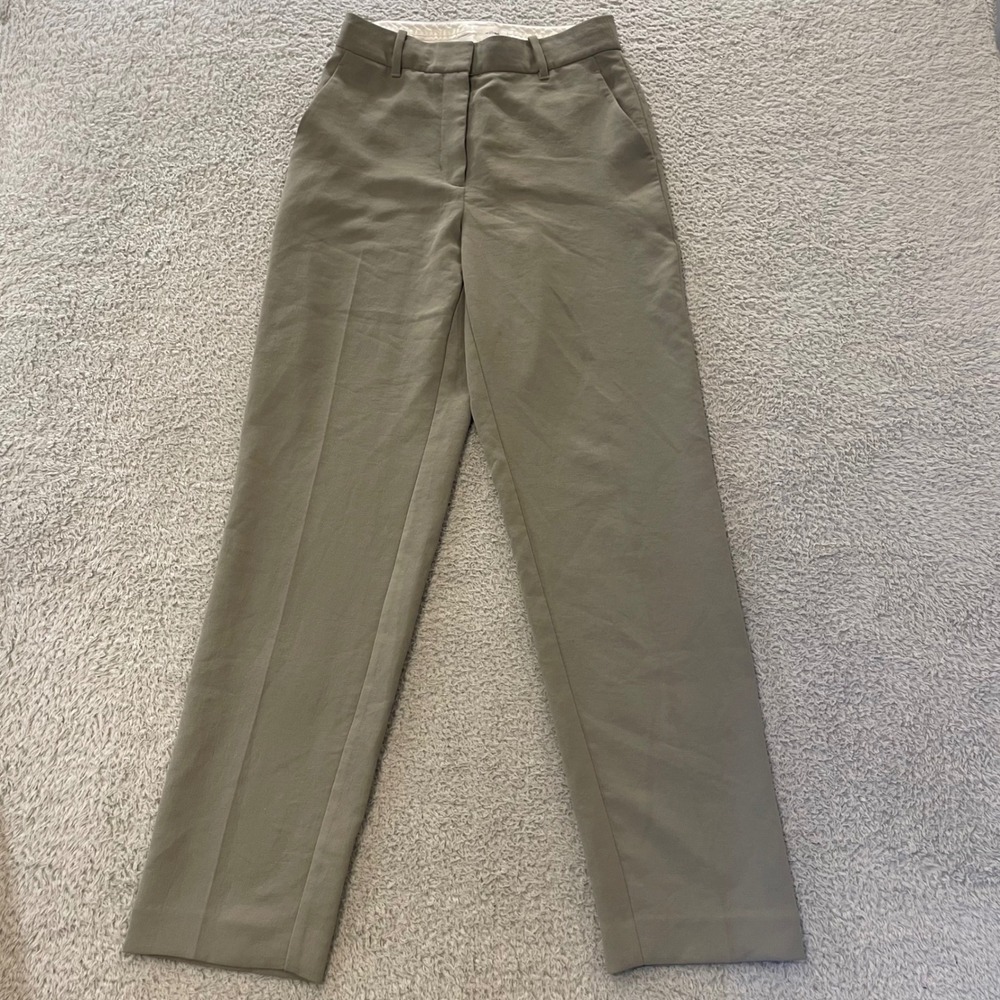 Wilfred Effortless Dress Pants Women 4 (27x31) Sage Crepette High Rise Straight